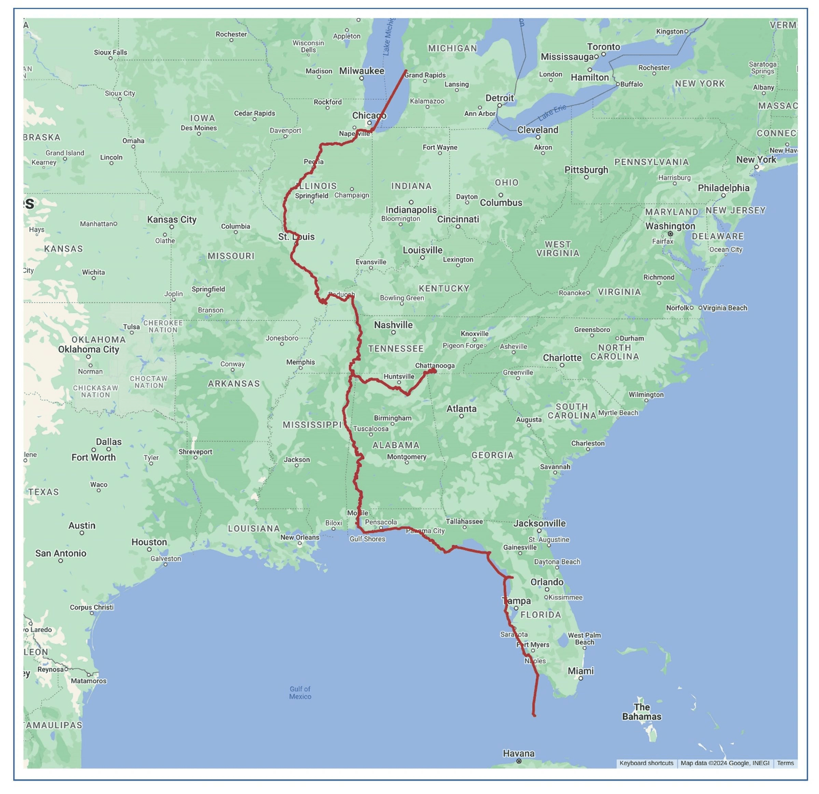 2,730 statute miles traveled as of January 19; happy to leave the Gulf portion of the trip in our wake
