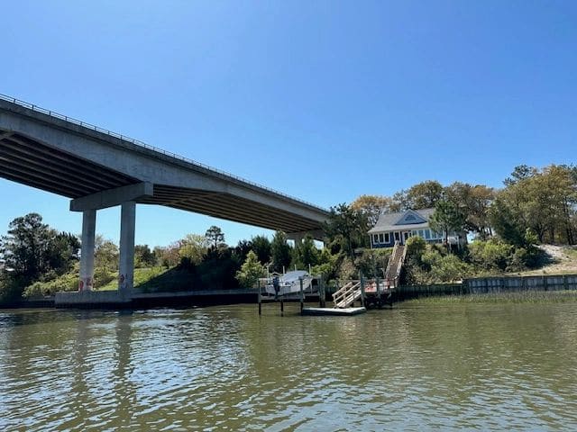 Oak Island Bridge, Feb 2023 we ran a 1/2 marathon over that bridge!