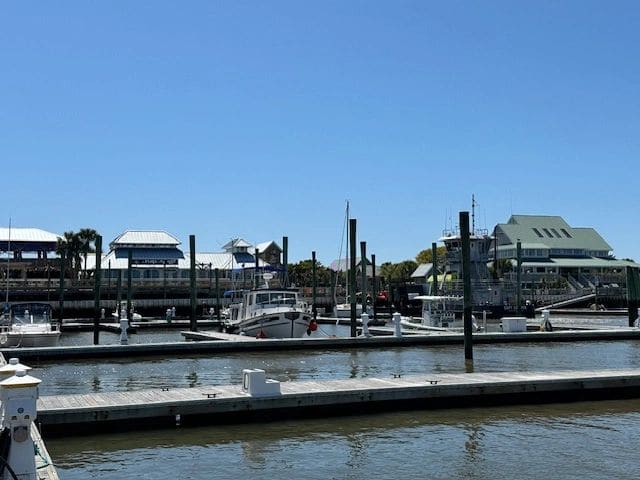 Grounded at Bald Head Island marina. Waiting for the tide to rise.