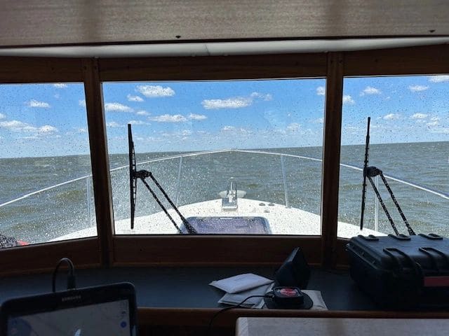 Pamlico Sound crossing. The waves were REALLY big.