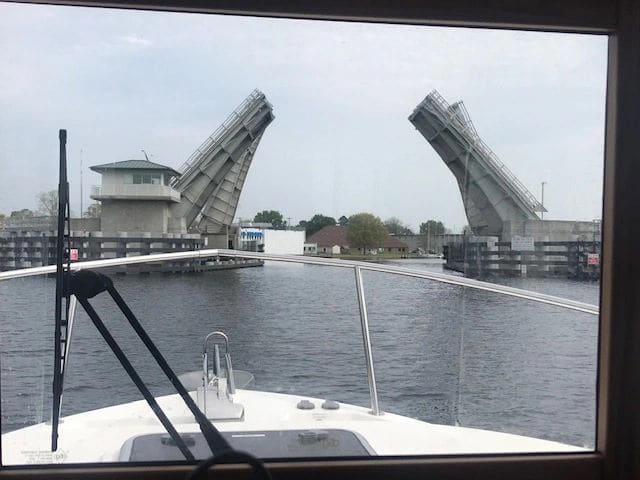 9AM opening of the Elizabeth City bridge.