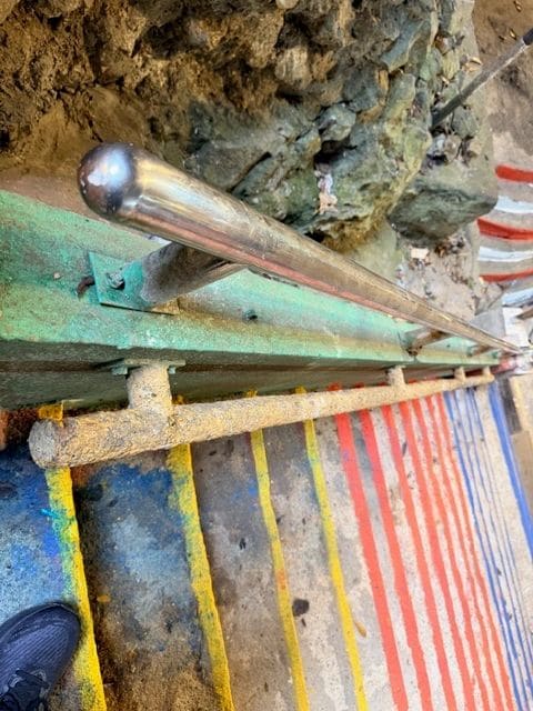 Old vs. new handrails