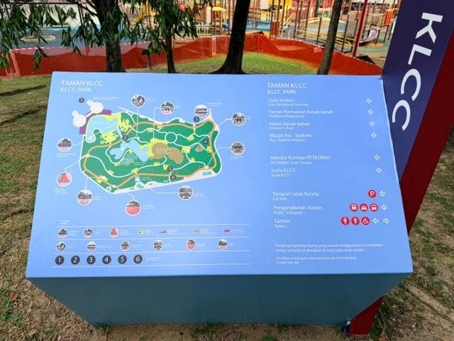 KLCC park map