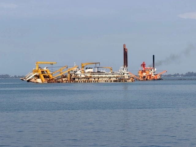 Dredging operation - building Andaman