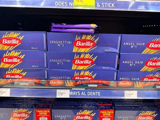 Barilla spaghetti noodles $2.11