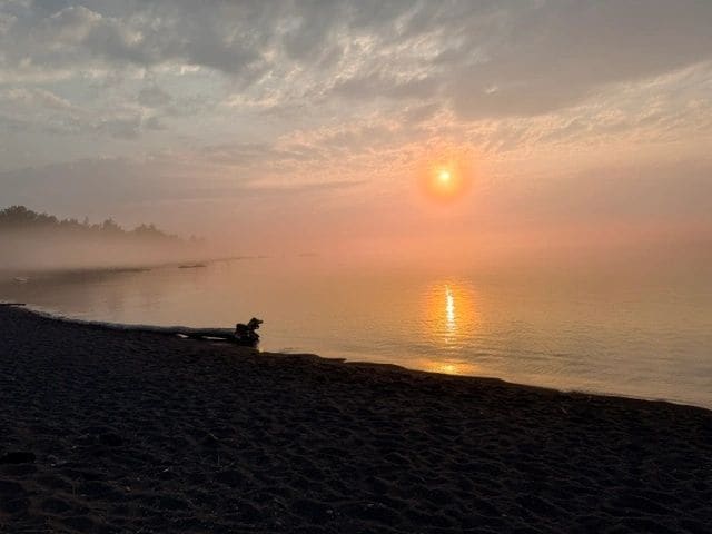 Morning in Knife River - for the first time in days, do not smell smoke in the air!