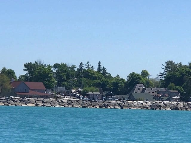 Coming into Leland Harbor