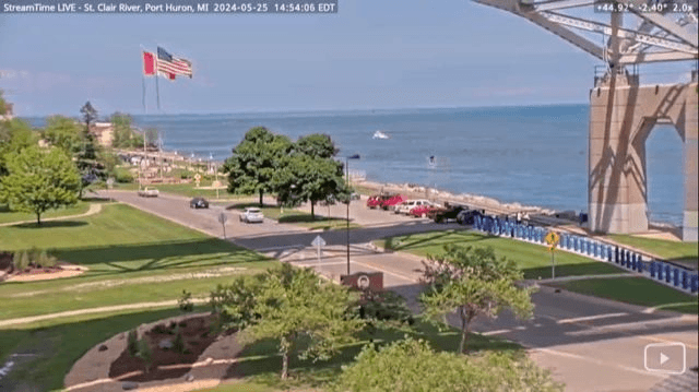 ...and into Lake Huron!