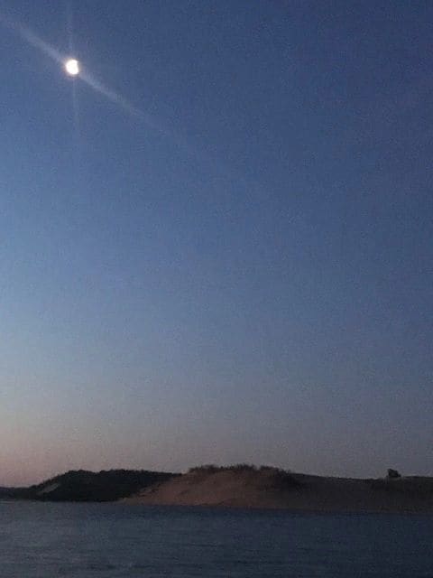 May 31: Pretty light for a 3:30AM departure, starting the 142-mile run from Leland to Muskegon