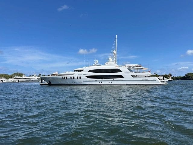 Passed the staging for a boat show. Along the way from Biscayne Bay to Riviera Beach.