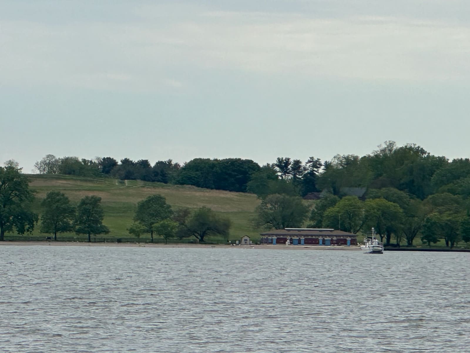 Heading northwest across the Hudson River (south view) to Panco Fuel Dock