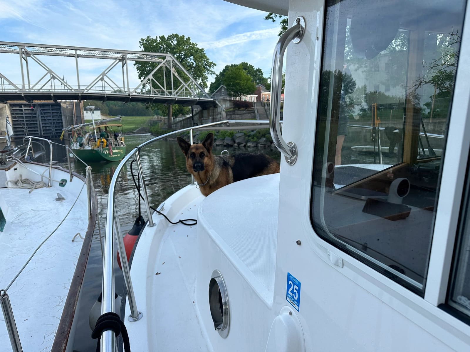 Rafted with another boat to help stay in positing for 1.5 hrs