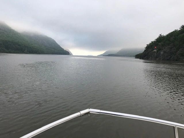 On the Hudson River, heading to Town of Waterford free wall
